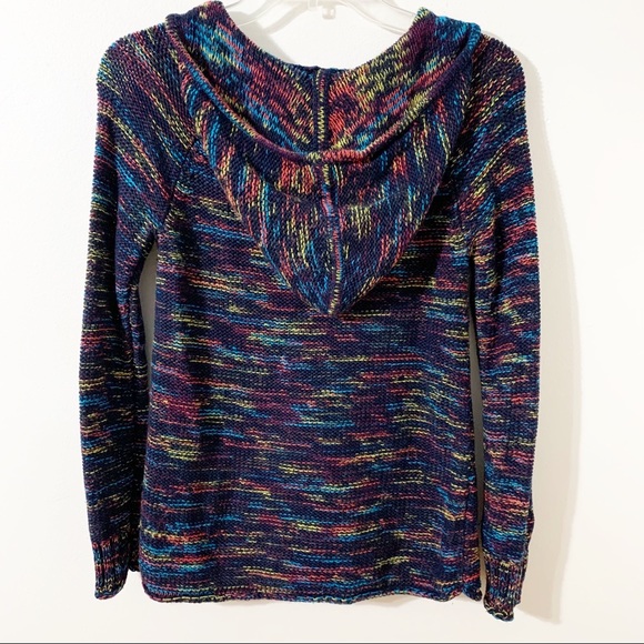 Eddie Bauer Westbridge Multicolored Long Sleeve Hooded Sweater Kangaroo Pocket - Picture 5 of 12